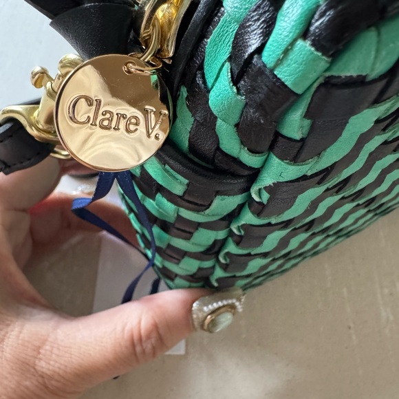 NWT Clare V Midi Sac, in RARE woven zigzag leather - Picture 3 of 5